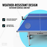 JOOLA J500X Outdoor Performance Table Tennis Table – High Strength & Hardness CMF Surface for Stable Bounce – Durable, Waterproof & UV Resistant 12mm Top – All-Weather Indoor/Outdoor Ping Pong Table