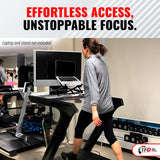TFD StepTray, Walking Desk Attachment Compatible with Peloton Tread Plus Only, Made in USA, Premium Acrylic Holder, Clear