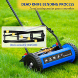 Lawnworld 14-Inch Reel Lawn Mower with Tool-Free Blade Adjustment, 5-Blade Manual Push Lawn Mower, 5-Position Height Adjustable Hand Push Reel Mower for Small Yards
