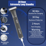 ULAIDO Beard Trimmer for Men, 4-in-1 Electric Grooming Kit with 8700RPM, IPX6 Waterproof, USB-C Fast Charge, 4 Detachable Heads for Nose Ear Eyebrow Body Hair Trimming