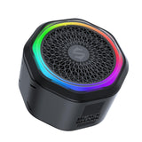 Black Shark Magnetic Phone Stand Bluetooth Speaker, Mini Portable Wireless Speaker with Aluminum Alloy Housing, RGB Lights, TWS Pairing, Hands-Free Speakerphone for Desk, Outdoor & Bathroom