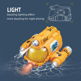 Hylukon Remote-Controlled Motorboat RC Submarine 2.4G Double Propeller Remote Control Boat with Light and Water Spray Function 360° Rotation Electric Boat Summer Teens Water Toys