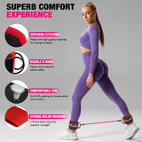HOXWC Ankle Resistance Bands with Cuffs, Glutes Workout Equipment, Ankle Bands for Working Out, Exercise Bands for Butt Lift Women, Workout Equipment