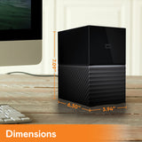 WD 28TB My Book Duo Desktop RAID External Hard Drive HDD, USB 3.1, With Password Protection and Auto Backup Software