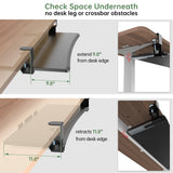 UPGRAVITY Extra Large Keyboard Tray Under Desk - Slide Out with Sturdy C-Clip Mount System, 31.5" (35.8" Including Clamps) x 11.8" Put-Out Keyboard Tray Computer Drawer for Ergonomic Typing, Black