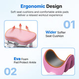 MERACH Split Machine, Stretching Equipment for Flexibility, 180° Leg Stretcher with 6-Level Length Adjustment & Comfortable Pad, Home Stretch Machine for Dance, Gymnastics, 300lbs Capacity (Pink)