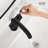 KENES Matte Black Bathroom Sink Faucet, Bathroom Faucets Single Handle Modern Prep Wet Bar Sink Faucets with Drain Assembly & Deck Plate, Farmhouse RV Camper Outdoor Utility Faucet, KE-9005B-2