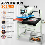 16x24 Fully Electric Up Sliding Dual-Platen Auto Heat Press Machine