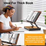 HUMANCOZY Book Stand with Storage, Book Holder for Reading Hands Free