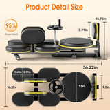 TDH Leg Stretcher, 220LBS Stretcher Machine,200° Adjustable Split Machine for Ballet, Dance,Yoga, Flexibility Stretching Equipment to Relieving Leg Muscl,Exercise for Everyone(Yellow)