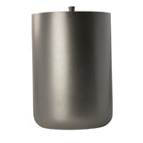 Maxi Collection Large Bathroom Trash Can – 6 Gallon Resin Waste Bin with Lid, 10x10x14 Inch Modern Garbage Can, Fits Standard 5-6 Gallon Bags (Silver)