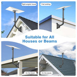 Starlink Mount with Extension-Adjust Angle Without Disassembly Tube Gen 3 Roof Mount Wall/Ceiling Mounting Kit Compatible with Starlink Standard 4/4X/V3（Black）