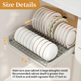 ZHOHO TANT Pull out Cabinet Organizer Fixed with Adhesive Nano Film, Slide out Dish Drying Rack for Kitchen Cabinets, Pull Out Drawer for Kitchen Under Sink Organizer
