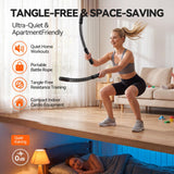 LunaHush Ropeless Battle Ropes for Home Gym, 3 Adjustable Resistance, Heavy Duty Cordless Battle Ropes for HIIT, Full Body Workout, Men & Women, Black