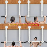 Joist Mounted Pull Up Bar, 800 lbs Heavy Duty Wall Mounted Chin Up Bar, Adjustable Height Pullup Bar for Garage, Basement, Backyard, Beam and Rafter Mount, Easy Installation, Ideal for Multiple Grip Options (White)