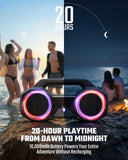 Bluetooth Speaker 80W(Peak)Loud with Bass, 20H Playtime, IPX7 Waterproof, RGB Lights, TWS, Large Portable Wireless Speakers for Outdoor, Home, Party, Pool, Beach, Tailgating, Gym, Work, Gifts (Black)