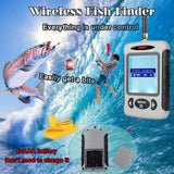Lucky Sonar Handheld Fish Finder Wireless Transducer Handheld Fish Finders Boat Kayak LCD Depth Finder Portable Display Sensor