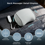 Zenopax Neck Massager for Pain Relief Deep Tissue, Cordless & Rechargeable Neck and Shoulder Massager with Heat,3 Modes & Intensities & Heatings 4D Sleeping Kneading Pillow,Gift for Women Men