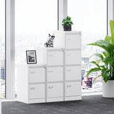 MIIIKO 4 Drawer File Cabinet, White Vertical Filing Cabinets with Lock, Home Office File Folders Storage Cabinet for Letter Legal A4 File Size