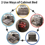 LUXOAK Queen Size Murphy Bed with Charging Station