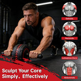 SaintCos Ab Roller Wheel for Abs Workout - Core Strength Training Equipment for Home Gym with Knee Pad, Abdominal Exercise Wheel for Men and Women