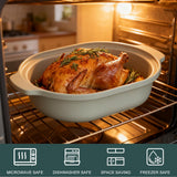 MAGNIFIQUE 4 Quart Programmable Casserole Slow Cooker, 8-in-1 Multi Cooker with Removable Non-Toxic Stoneware Crock, Claypot Slow Cooker, Rice-cooking, Nonstick, Oven Safe Pot to 450°F, Olive