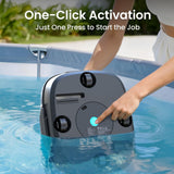(2026 Upgrade) Aiper Cordless Robotic Pool Cleaner, Dual-Cleaning Modes with 1820GPH Suction, 100-Min Runtime, Pool Vacuum for Above Ground Pools up to 860 Sq.ft, Charcoal & Cyan