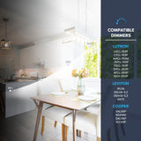 LUXRITE 4-Inch Trimless Recessed LED Spotlight, Regressed Zoomable Push-N-Lock, 5CCT 2700K-5000K, 2100 Lumens, 25W, Dual Dimmable, Adjustable 24°–50° Beam Angle, IC & Damp Rated, ETL Listed (4-Pack)