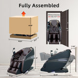 Vosaky 4D Massage Chairs Full Body Recliner with Heat Zero Gravity 57'' SL Track Shiatsu Massage Chair for Home Office with AI Voice, 7" Touch Screen, Wireless Charging,Neck & Shoulder Relief