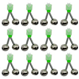 LkyRui 35pcs Spiral Clip Fishing Bells Fishing Bite Alarm Bells Fishing Pole Catfish Bells Clamp on for Fishing Rods