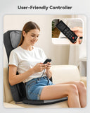 Snailax Shiatsu Neck and Back Massager with Heat, Adjustable-Height Neck Massager Rollers Massage Chiar Pad with Vibration, Chair Seat Massager for Home, Office, Gifts for Men, Women