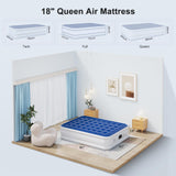 Vendricasa Queen Air Mattress with Built in Pump, 18" Raised Inflatable Mattress, Self Inflating Blow Up Bed, Comfort Portable Air Bed with Carry Bag for Camping, Home, Guests, Travel 690 lbs Max