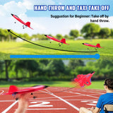 Red RC Plane for Kids Upgrade F-22 Raptor Fighter RC Airplane Remote Control Airplane Toys 2.4 GHZ Smart 6-axis Gyro Stabilizer RTF RC Jet Aircraft Easy to Fly Outdoor Toy RC Glider for Beginners