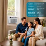Kenmore KM8K-R 8,000 BTU Window Air Conditioner for Medium Rooms up to 350 Sq. Ft. – Quiet Cooling, Remote Control, Easy Install, Digital Display, 3 Fan Speeds, Energy Efficient, Washable Filter