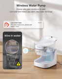 PETGUGU Smart Cat Water Fountain Automatic Cat Water Dispenser 2L Dog Water Fountain 8 Layers Filters Pet Water Fountain for Cats Indoor Wireless Pump 2.4G WiFi PF1L