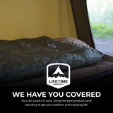 Teton Celsius XL +20F Sleeping Bag; Cold Weather Sleeping Bag; Great for Family Camping; Free Compression Sack, Green, Right Zip