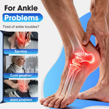 Cordless Ankle Heating Pad for Pain Relief, Foot and Ankle Massage for Circulation, Rechargeable Neuropathy Foot Massager Heated Ankle Wrap, Black