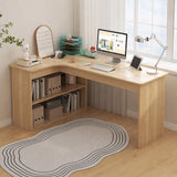 WOOOFA L Shaped Desk with Storage, Corner Computer Desk with Open Shelves
