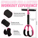 NTIUYOT Upgraded Durable Pedal Resistance Band with Handle, Thickened Latex Tubes and Soft Foam Fabric Foot Pedal, Sit Up Exercise Equipment
