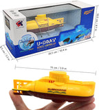 Ouhgnoh Mini RC Boat Toy Remote Control Tourist Submarine Underwater Electric Fish Tank Diving Child's Birthday Present