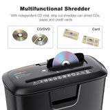 8 Sheet Strip Cut S120-C Paper Shredder for Home Office Use & 24 Pack Lubricant Sheets bonsaii