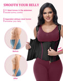 SHAPSHE Waist Trainer for Women, Tummy Control Sports Girdle, Workout Body Shaper with Adjustable Shoulder Strap Black XL