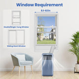 TOSOT 11,500 BTU (8,000 BTU SACC) Portable Air Conditioner WiFi Control, 3-in-1 Portable AC, Dehumidifier, Fan for Large Rooms Up to 400 sq ft, Easy Installation, AOMI Series, Steel Blue