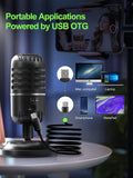 USB Microphone, EMP Desktop Condenser PC Microphones for Steaming Podcast Mic Recording Gaming Zoom Meeting YouTube Moman