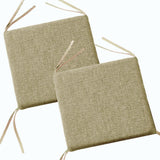 Square Stool Cushion with Ties - Memory Foam Anti Slip Seat Cushion