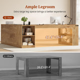 Executive Desk, Large Office Desk with Drawers & Power Outlets, L Shaped Computer Desk with Storage Shelves
