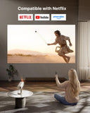 [Officially-Licensed APP & DoIby Audio] Smart Mini Projector with WiFi and Bluetooth, VOPLLS Portable Outdoor Projector 4K Support with TOF Real-Time Focus, Native 1080P Home Movie Projector