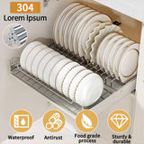 ZHOHO TANT Pull out Cabinet Organizer Fixed with Adhesive Nano Film, Slide out Dish Drying Rack for Kitchen Cabinets, Pull Out Drawer for Kitchen Under Sink Organizer