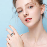 Oseew Class Ring High School College Graduation Ring (White Gold)