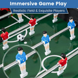 GYMAX Foosball Table, 37 Inch Soccer Table Game with 2 Balls, Manual Scorers, Sturdy MDF Construction for Game Room, Home, Office, Family Night